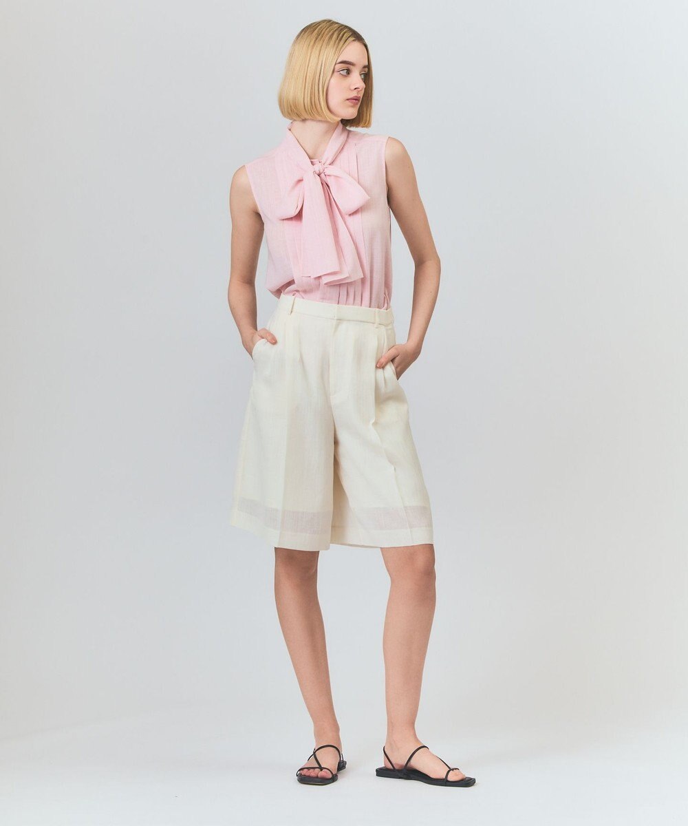 GRACE CONTINENTAL リネンライクシアーパンツ 