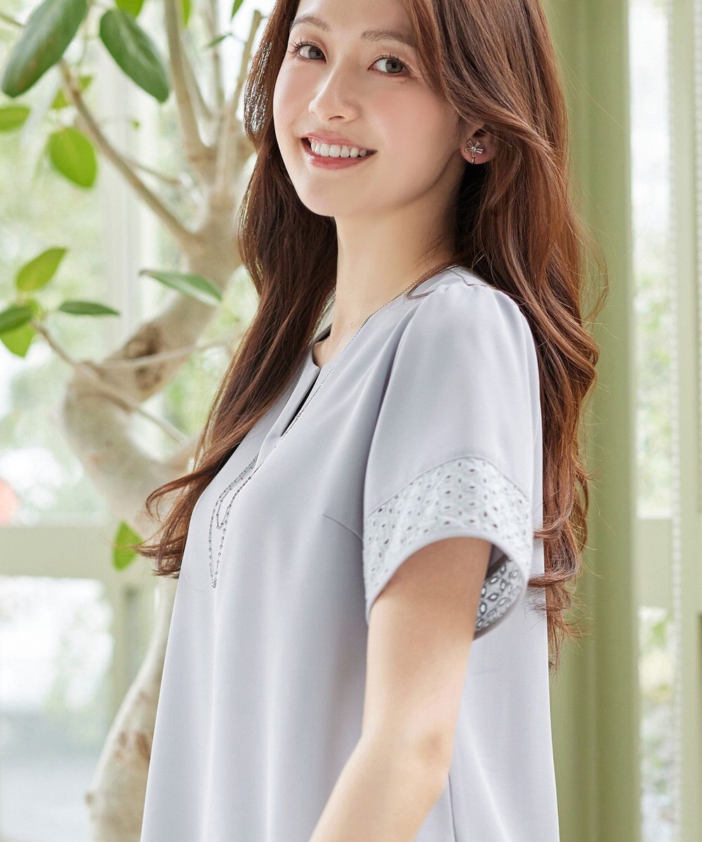 Tiaclasse 裾レース切替チュニック 