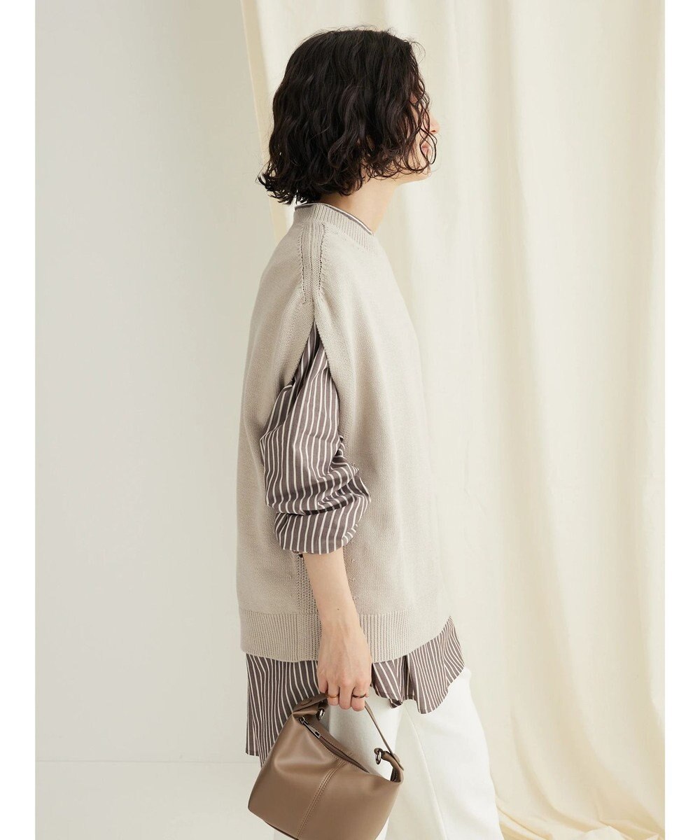 CRAFT STANDARD BOUTIQUE 洗える クルーネックニットベスト 