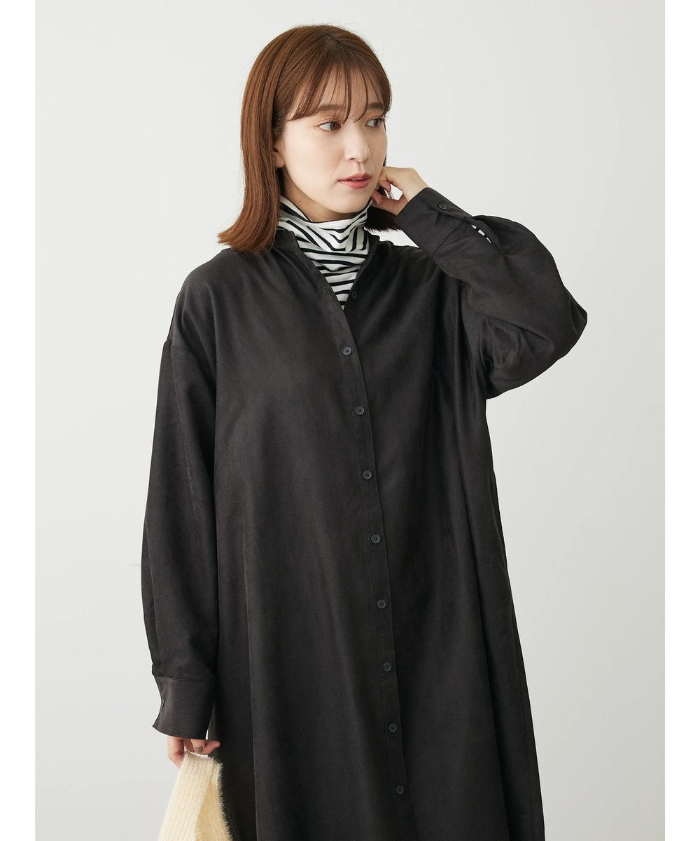 Green Parks マイクロピケシャツワンピース 