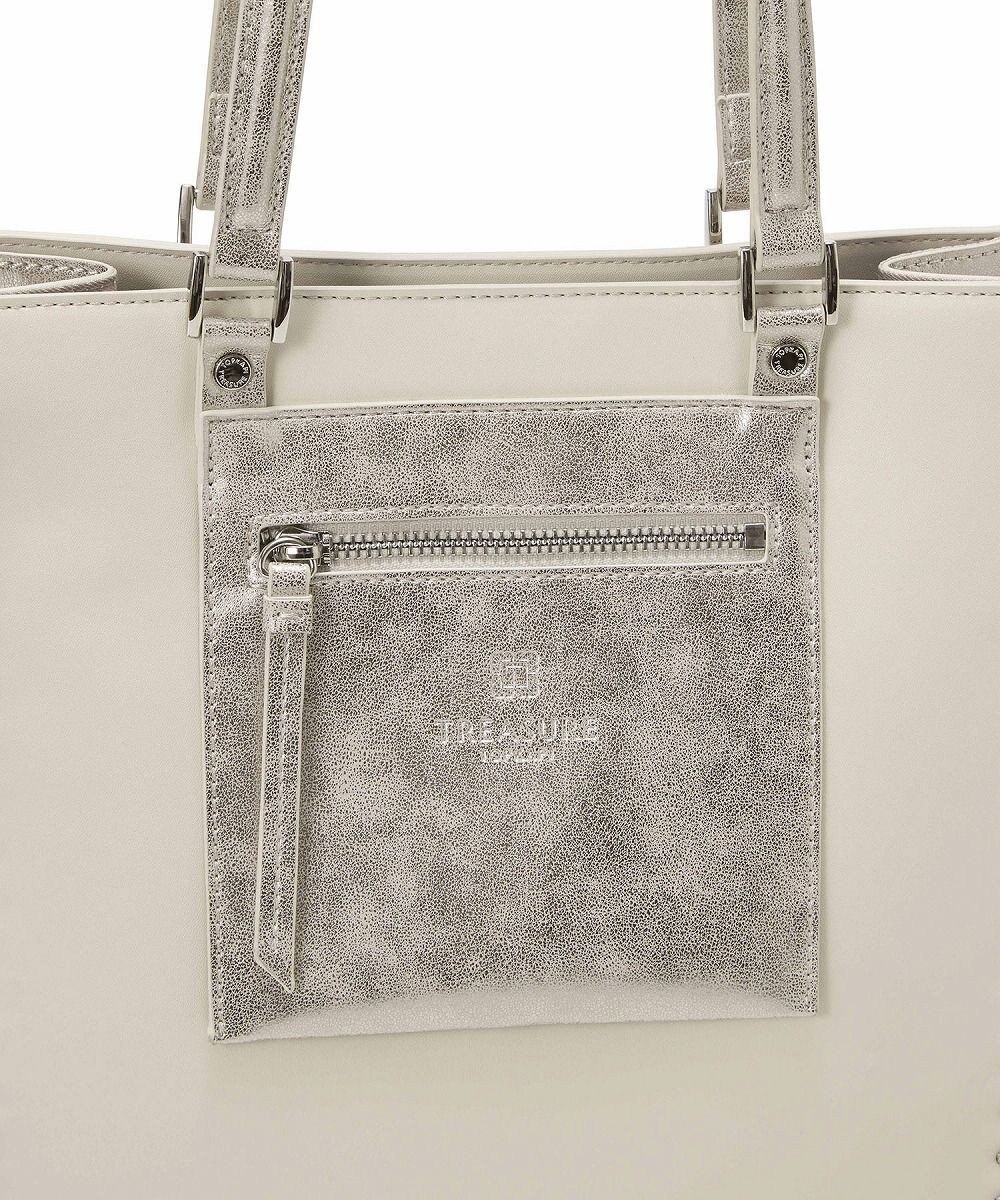 TOPKAPI 【TREASURE TOPKAPI】フェイクレザー ポーチ付き パラコード かがりトートバッグ 