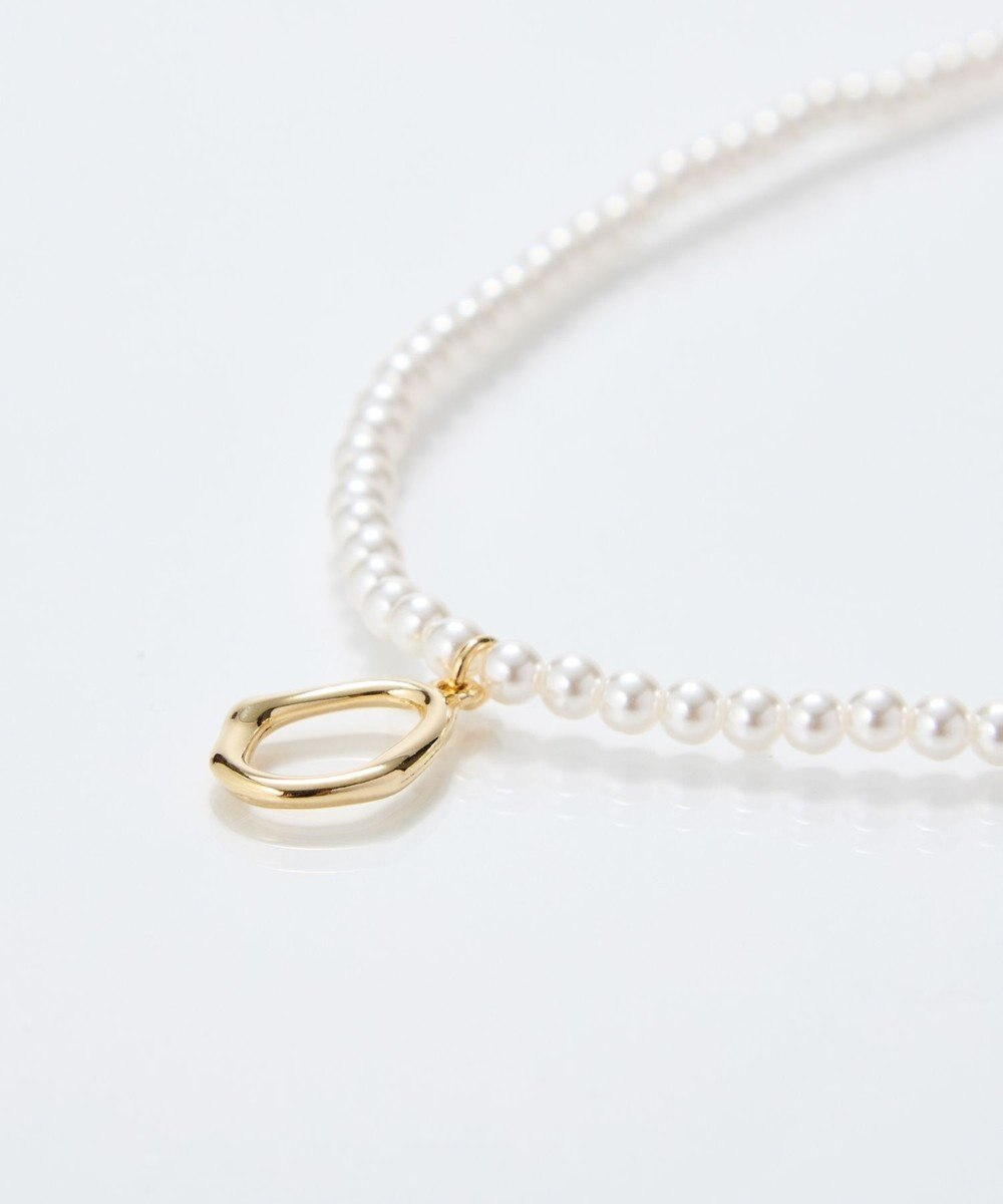 Phoebe <オンワード限定セット>2wayパールチョーカーネックレス×ニュアンスメタルブローチ 