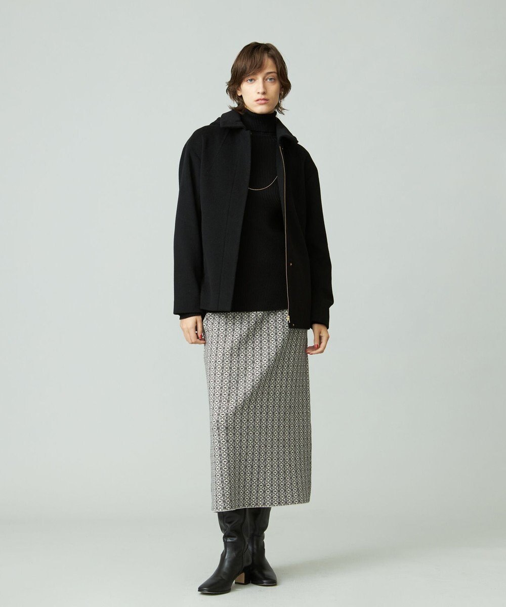 J.PRESS YORK STREET 【WOMEN】2WAY ウールアンゴラ ビーバーショートコート 