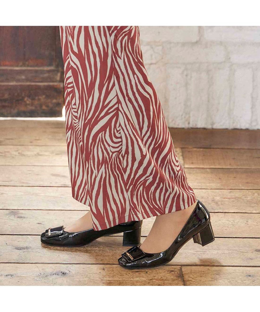 MODE ET JACOMO <MODE ET JACOMO>【レイン対応】バックルモチーフスクエアトゥパンプス 