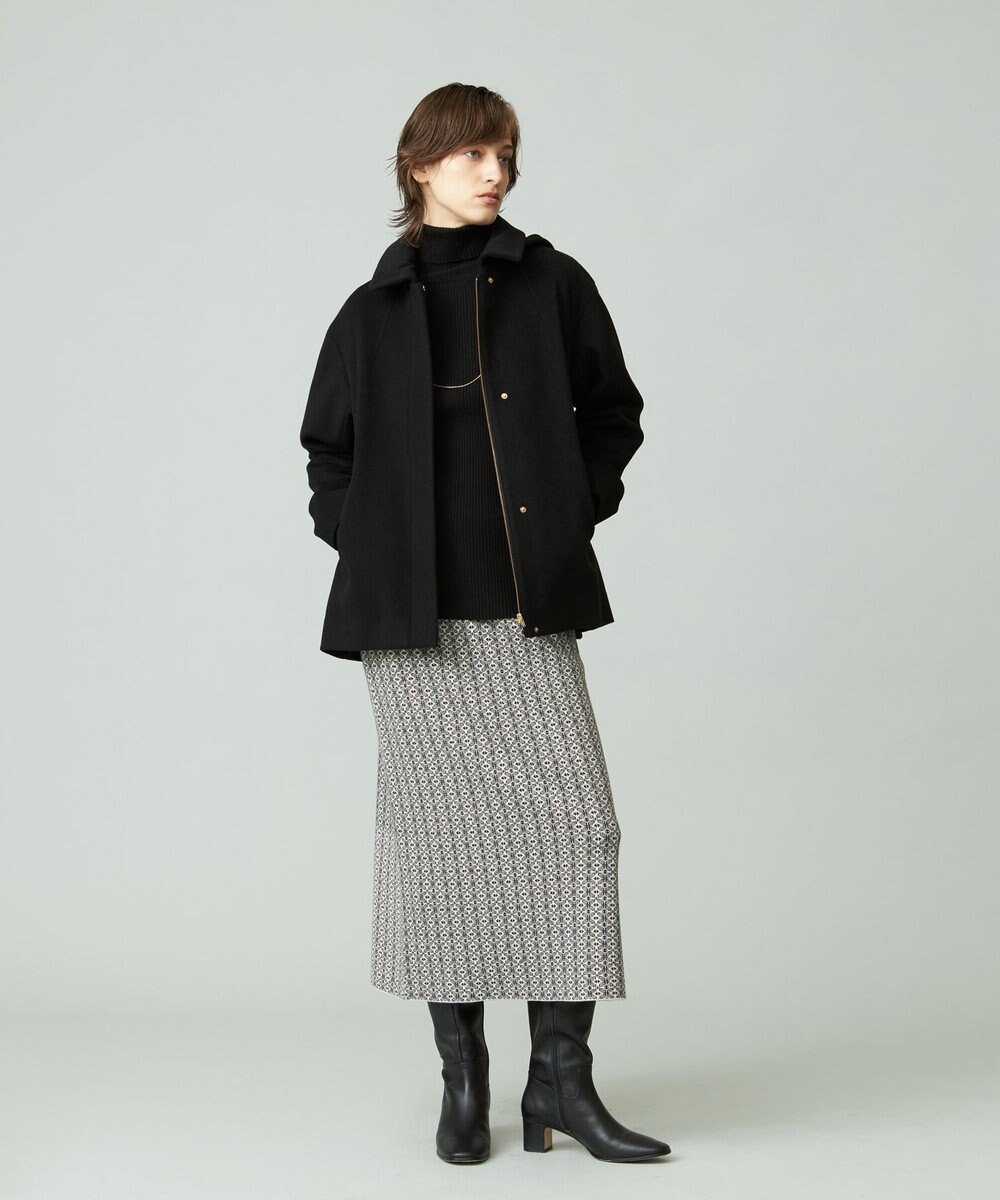 J.PRESS YORK STREET 【WOMEN】2WAY ウールアンゴラ ビーバーショートコート 