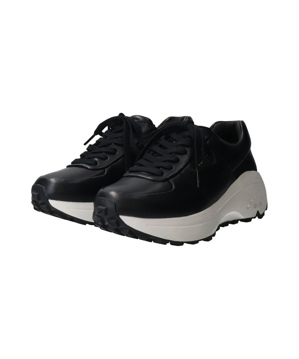 INTER-CHAUSSURES 【BUSSOLA】撥水厚底レースアップスニーカー 