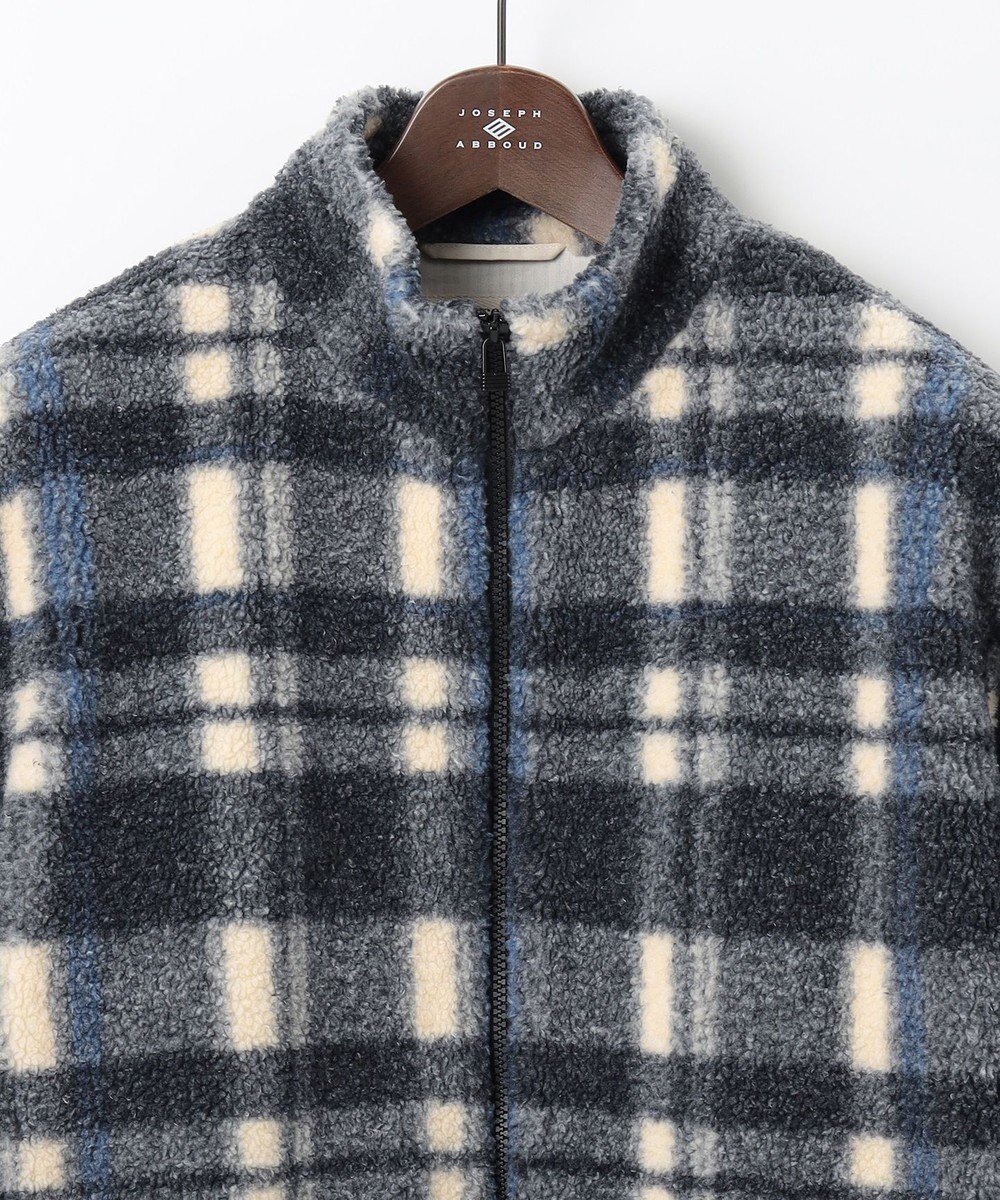 JOSEPH ABBOUD MOUNTAIN 【SPACE／UNISEX】ボアチェック ブルゾン 