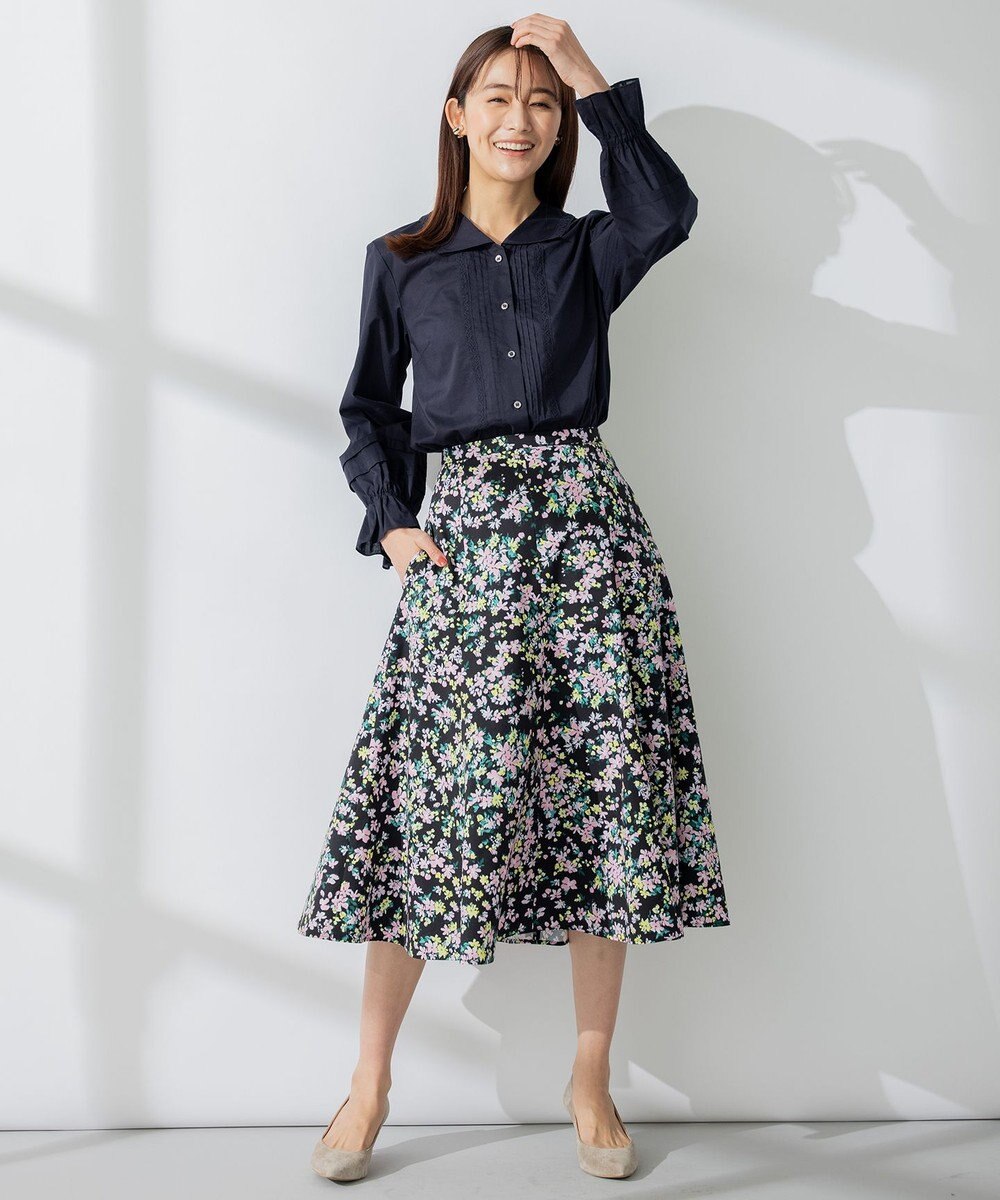 組曲 レースコンビセーラーカラー ブラウス 