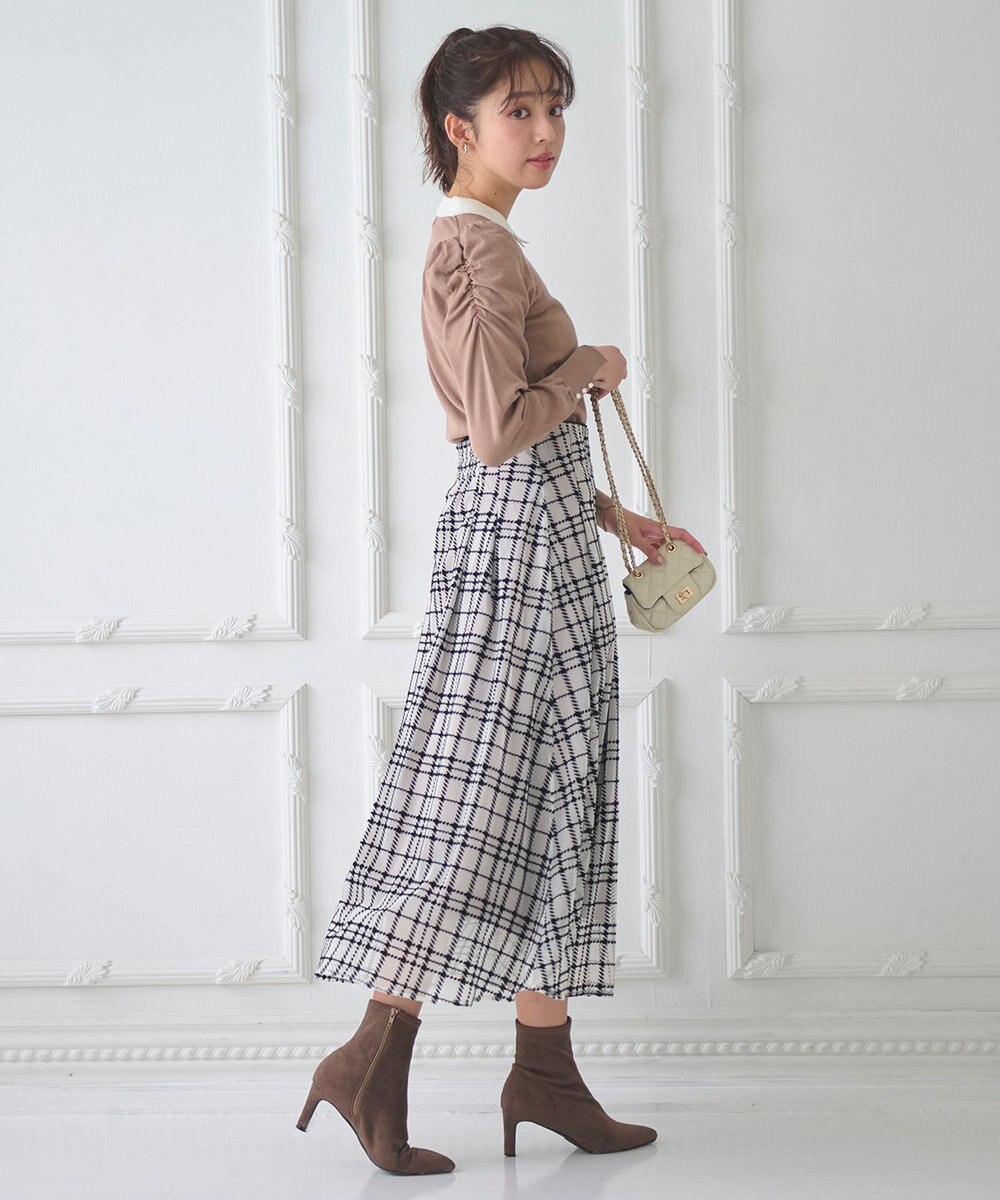 Feroux 配色襟パワショル ニット 