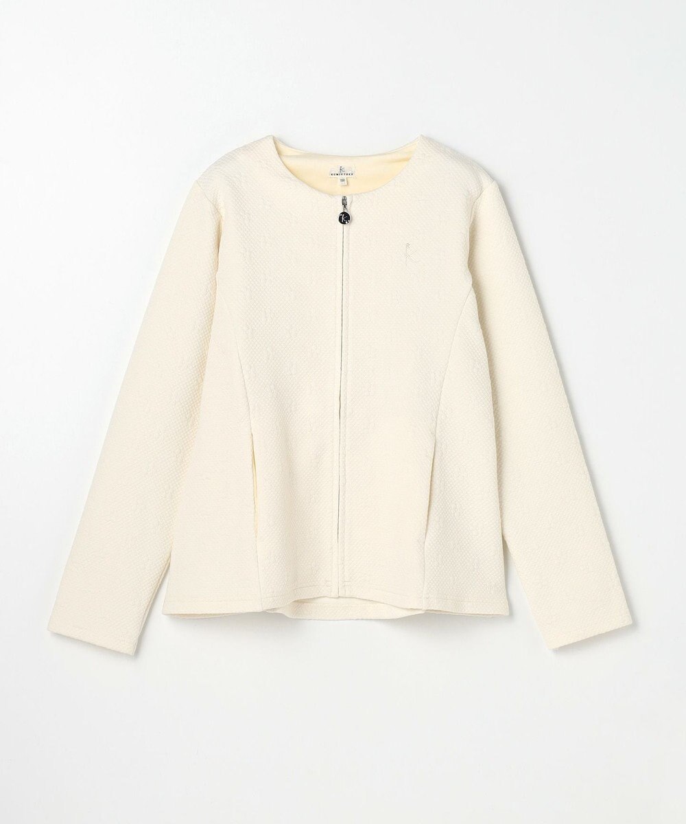 組曲 KIDS 【150-160㎝】フラワーキルト パーカー 