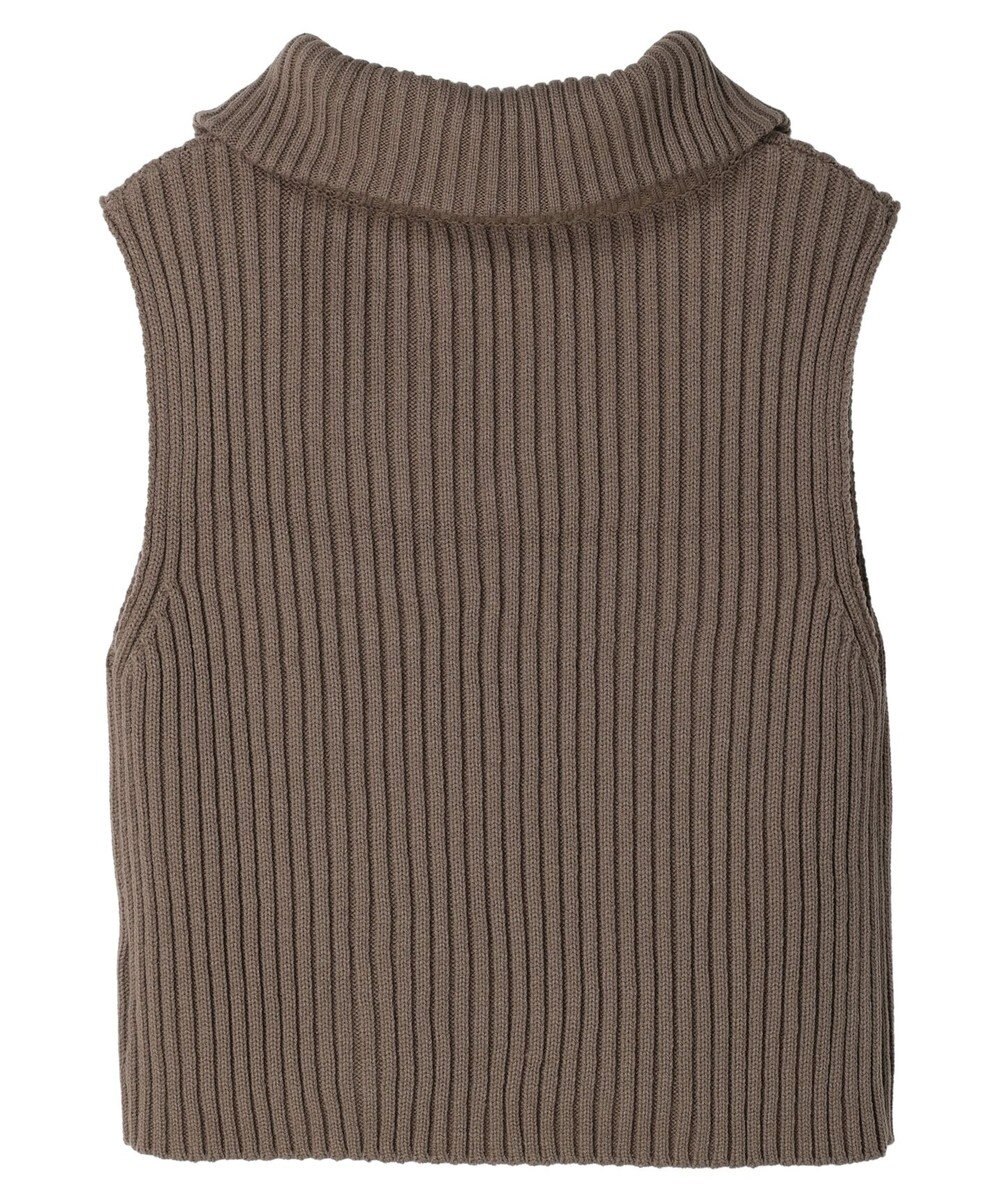 earth music&ecology ハーフジップニットベスト 