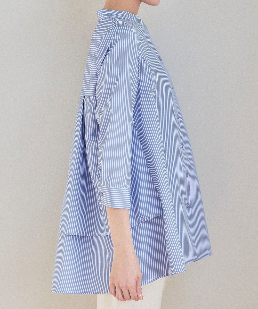 Tiaclasse L 【洗える】バックタックフレアチュニック 