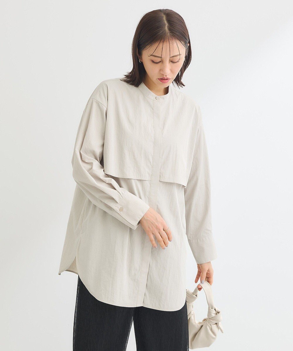 Green Parks イージーケア比翼フライヨークチュニック 