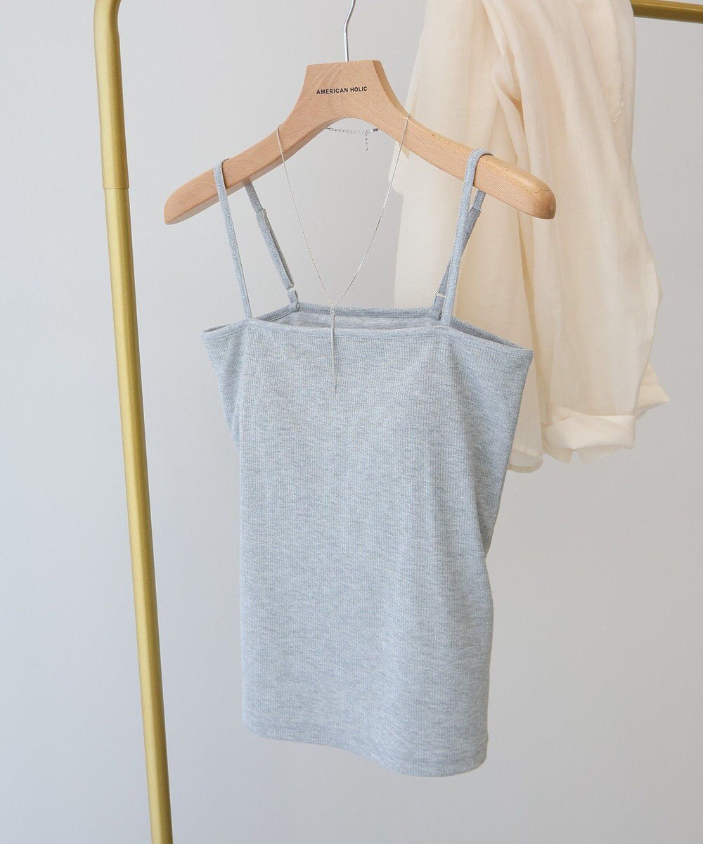 AMERICAN HOLIC カップ付き　ラメリブキャミソール 