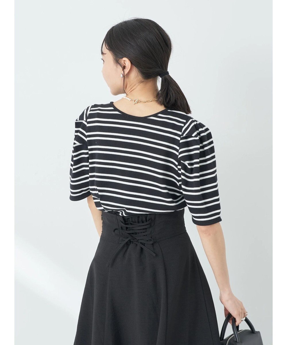 earth music&ecology パワーショルダーリブプルオーバー 