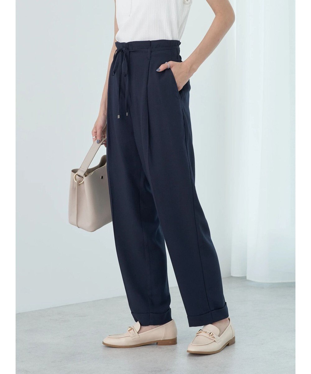 earth music&ecology リネンライクテーパードパンツ 