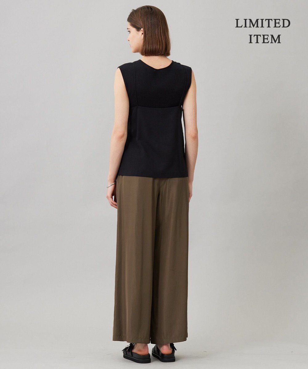 ICB L 【WEB限定・UVカット・洗える】ウール2WAYストレッチ キャミソールブラウス 