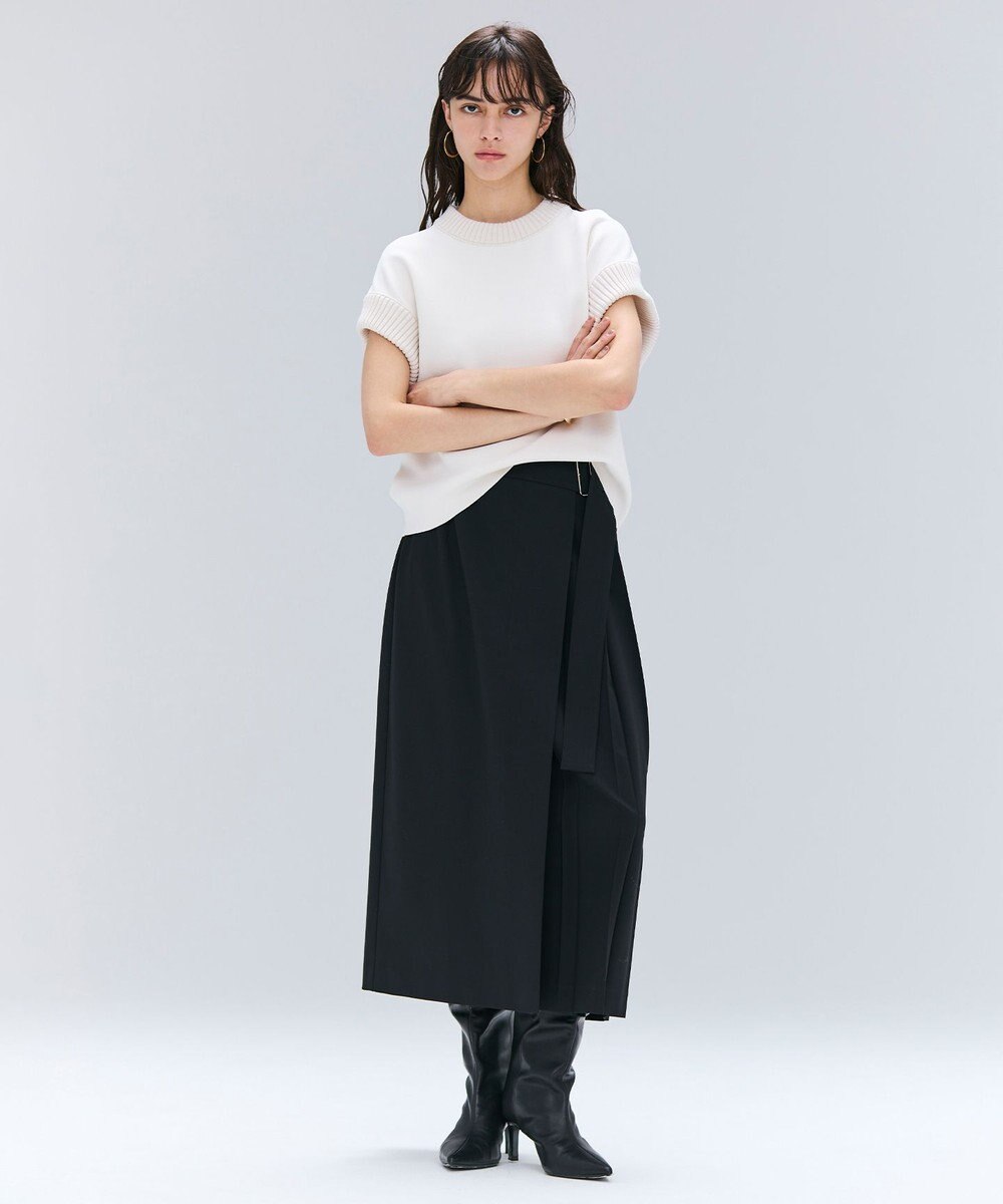 BEIGE， 【洗える・Oggi 11月号掲載】LAURA / ドライタッチ異素材リブニット 