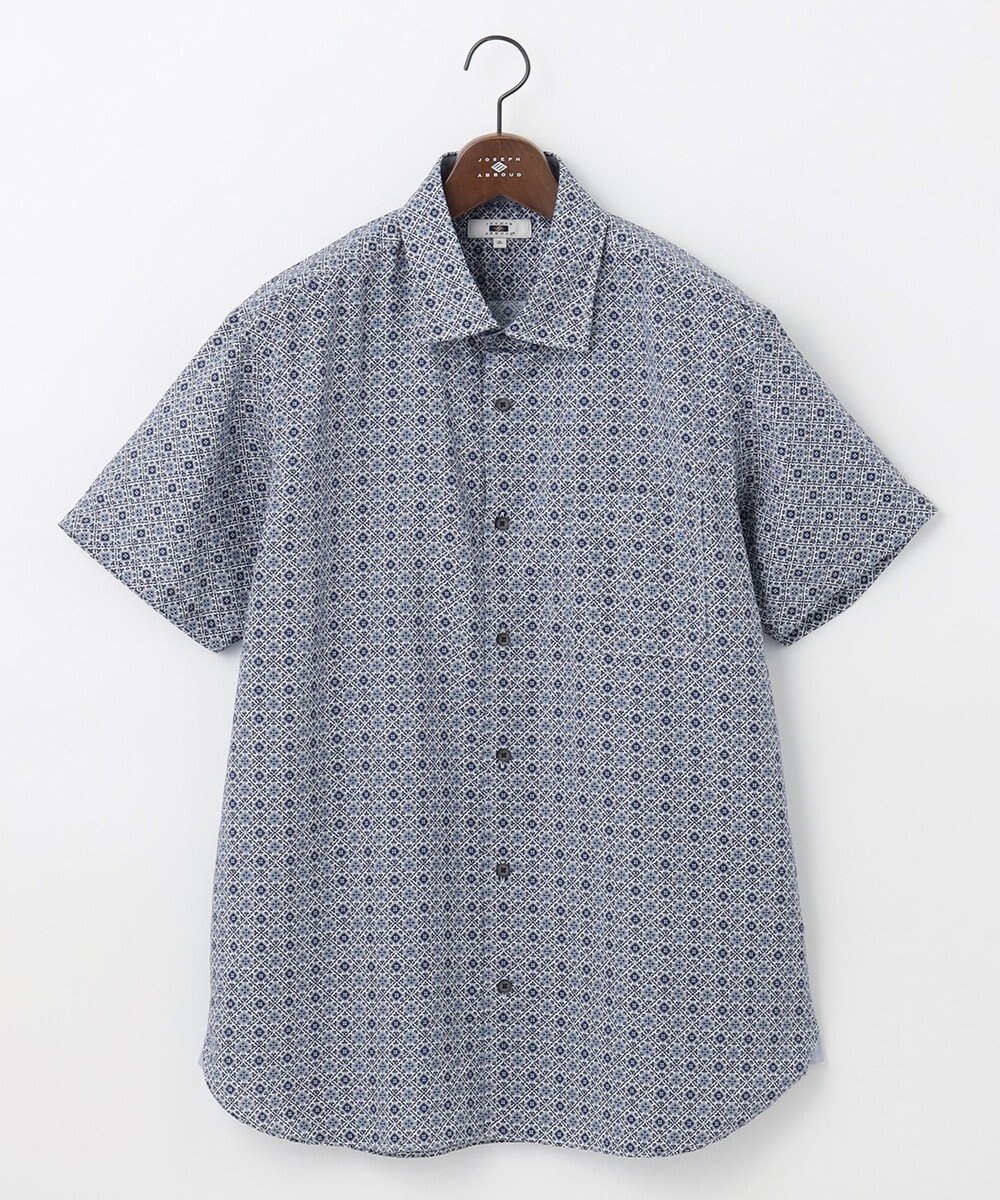 JOSEPH ABBOUD 【キングサイズ・サスティナブル】リヨセルリネンプリント シャツ 