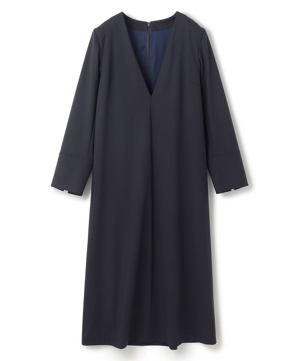 UNFILO ウールライク Vネックワンピース 