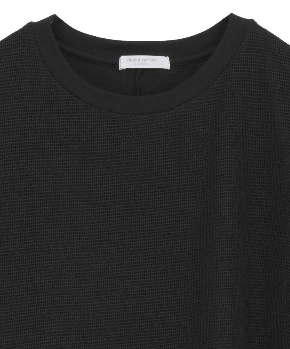 Green Parks 半袖メッシュドッキングチュニック 