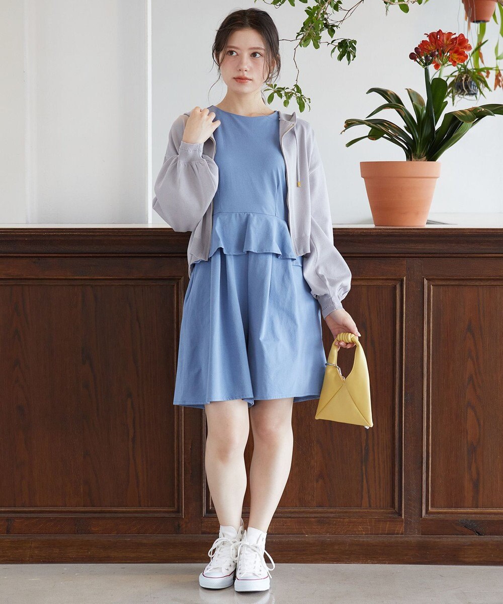 Feroux 【接触冷感・UVカット・吸水速乾】ラッシュガードペプラム オールインワン 