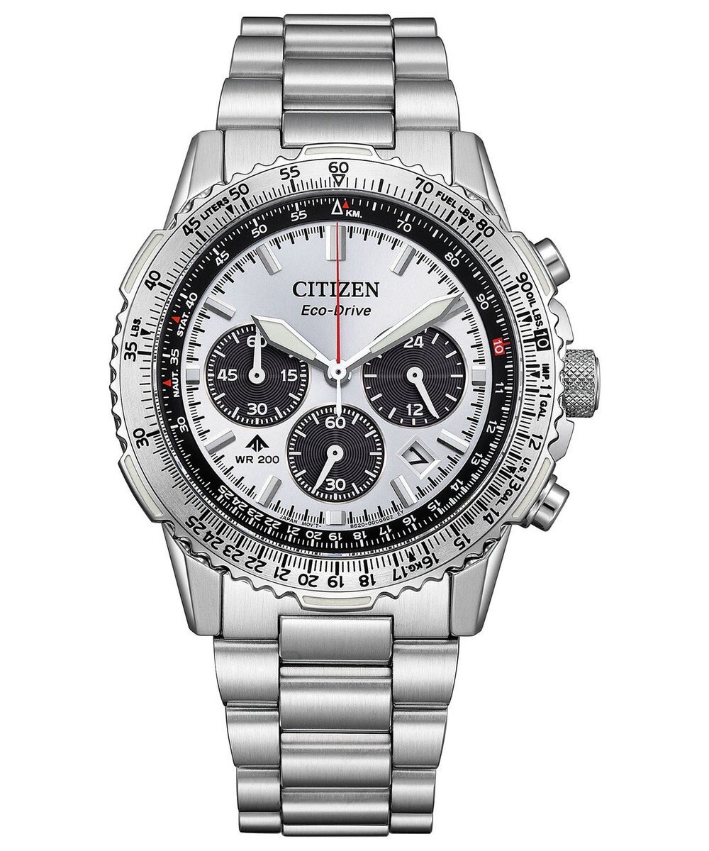CITIZEN 【電池交換不要 クロノグラフ】航空計算尺機能搭載ウオッチ 
