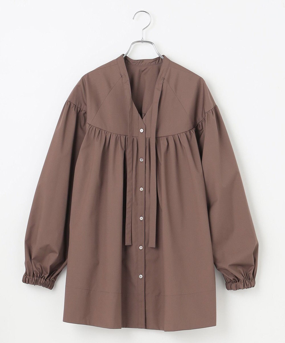 #Newans 【アイロンいらず】バストカットギャザーブラウス 