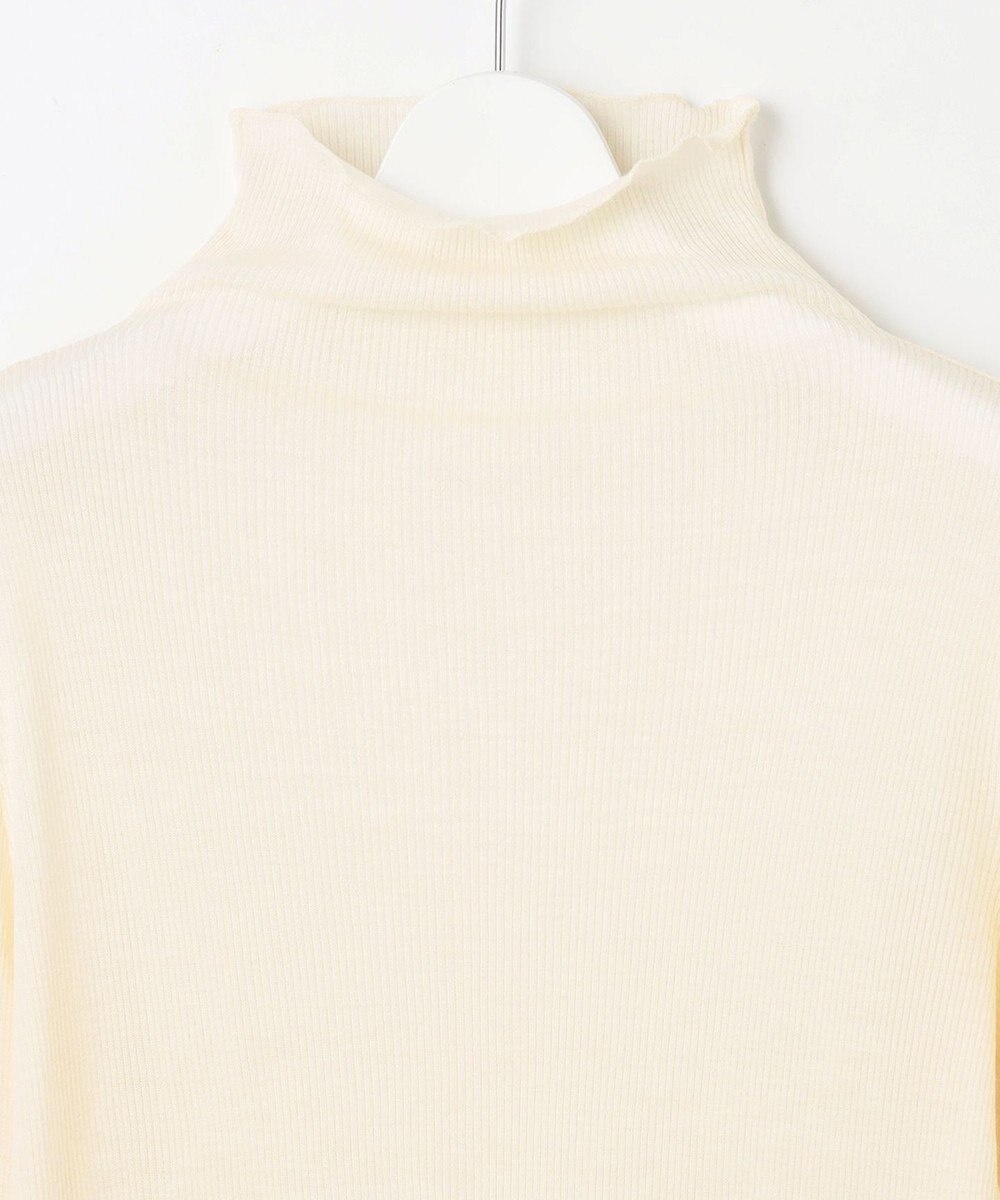 自由区 【洗える】ソフトウールリブボトルネック  カットソー 