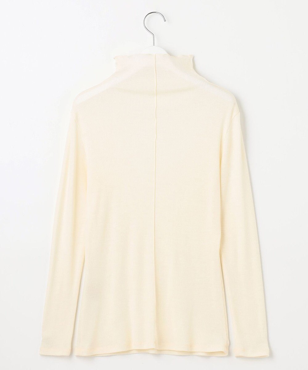 自由区 S 【洗える】ソフトウールリブボトルネック  カットソー 