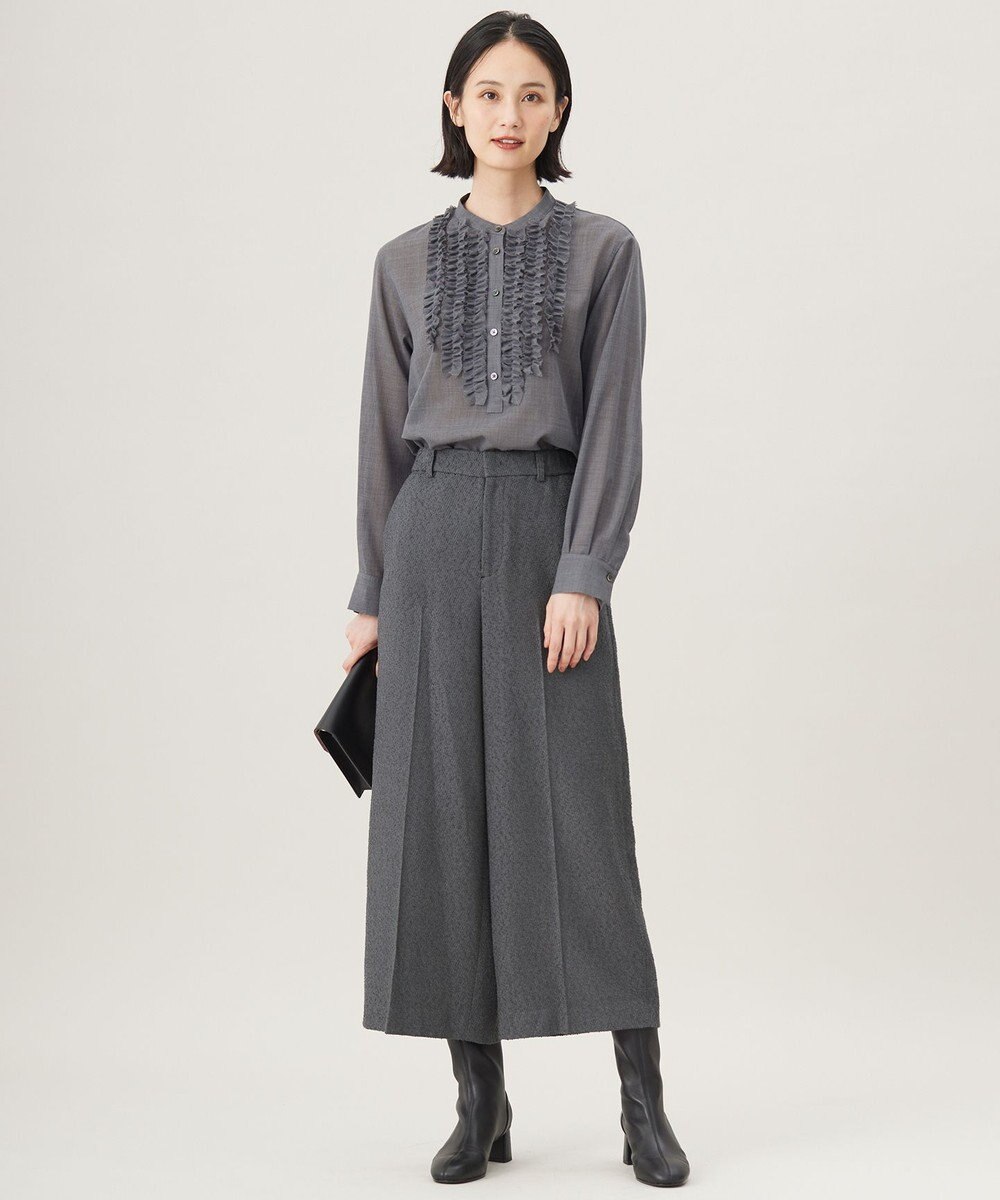 自由区 ブライトリングツイードクロップド パンツ 