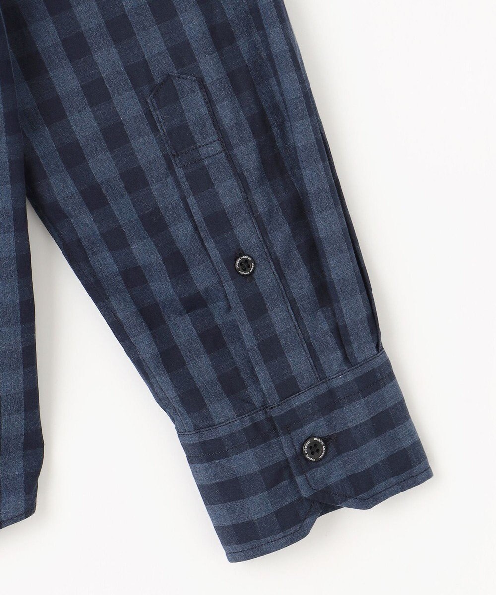 JOSEPH ABBOUD 【綿100％】メランジギンガムチェック シャツ 