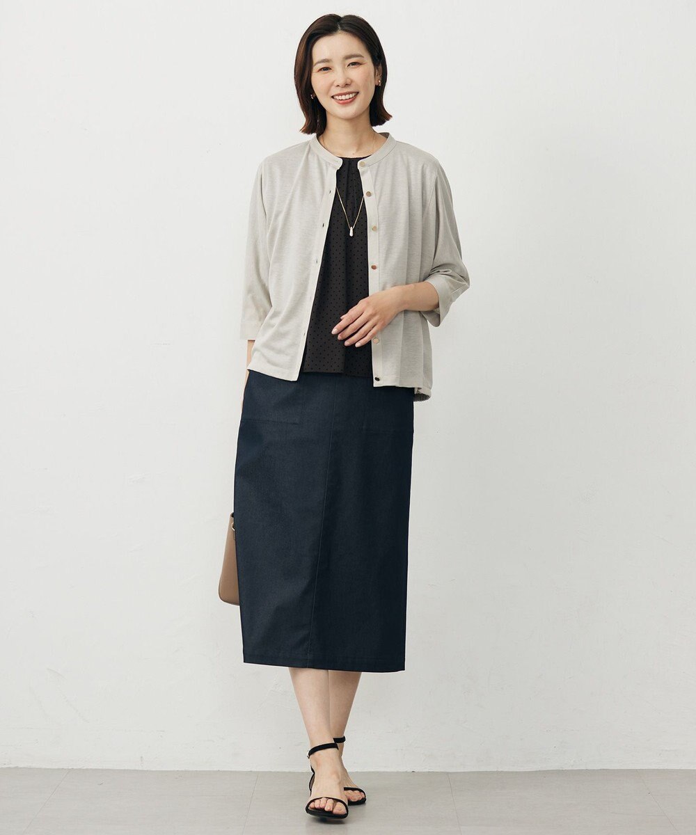 J.PRESS LADIES 【洗える・接触冷感】ジャージー ブルゾン 