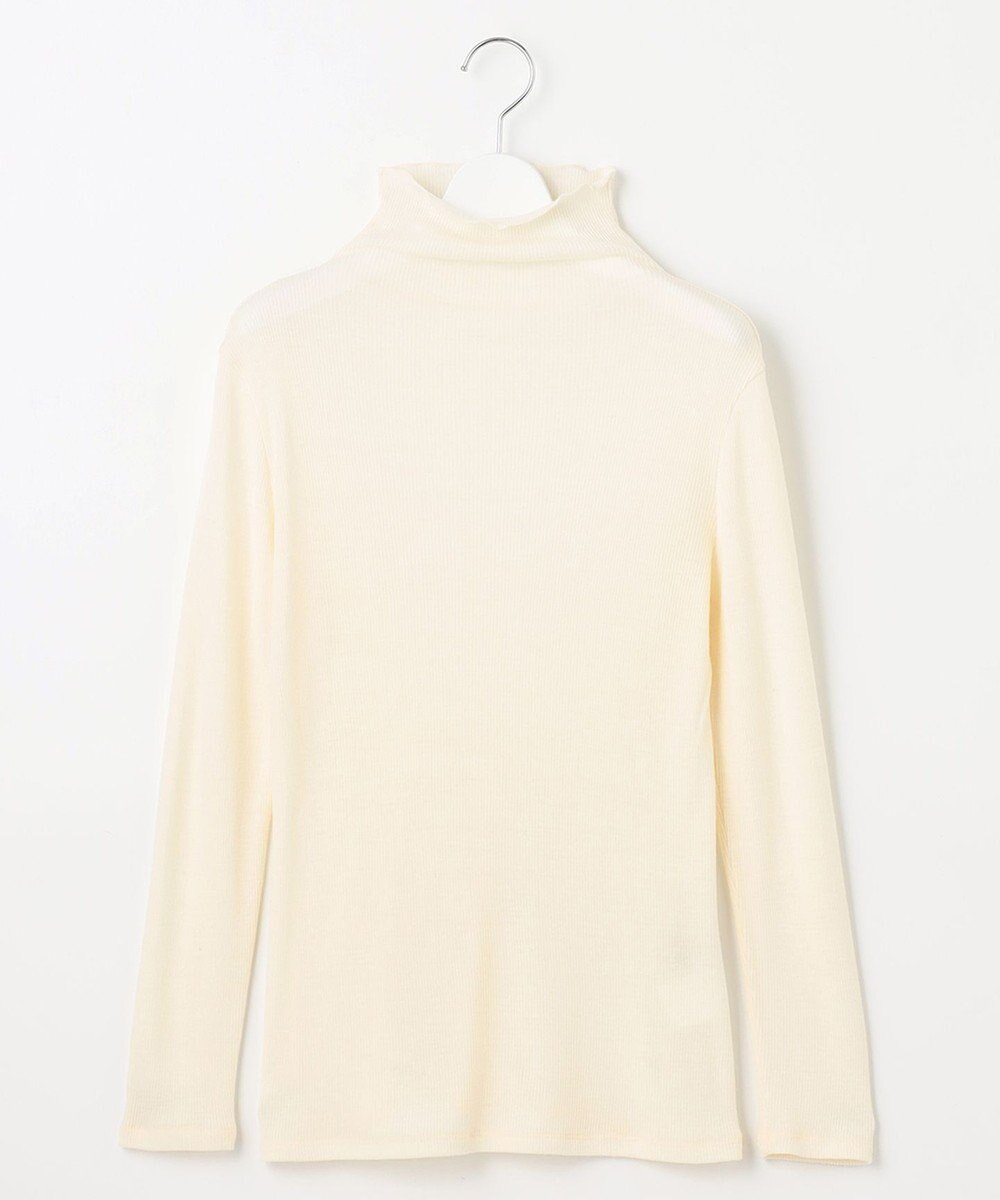 自由区 【洗える】ソフトウールリブボトルネック  カットソー 