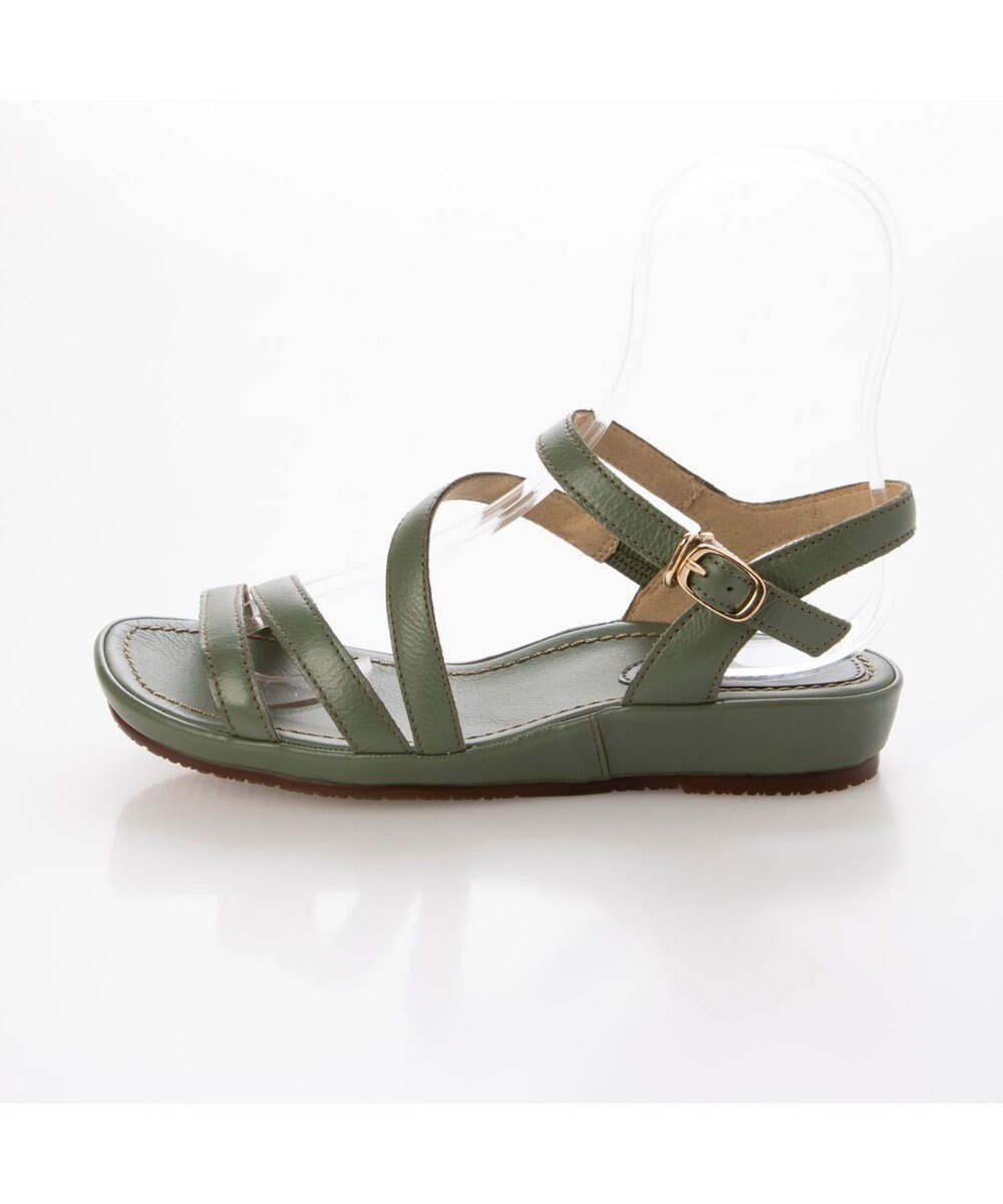 ing <ing>【サスティナブル】レザーストラップサンダル 