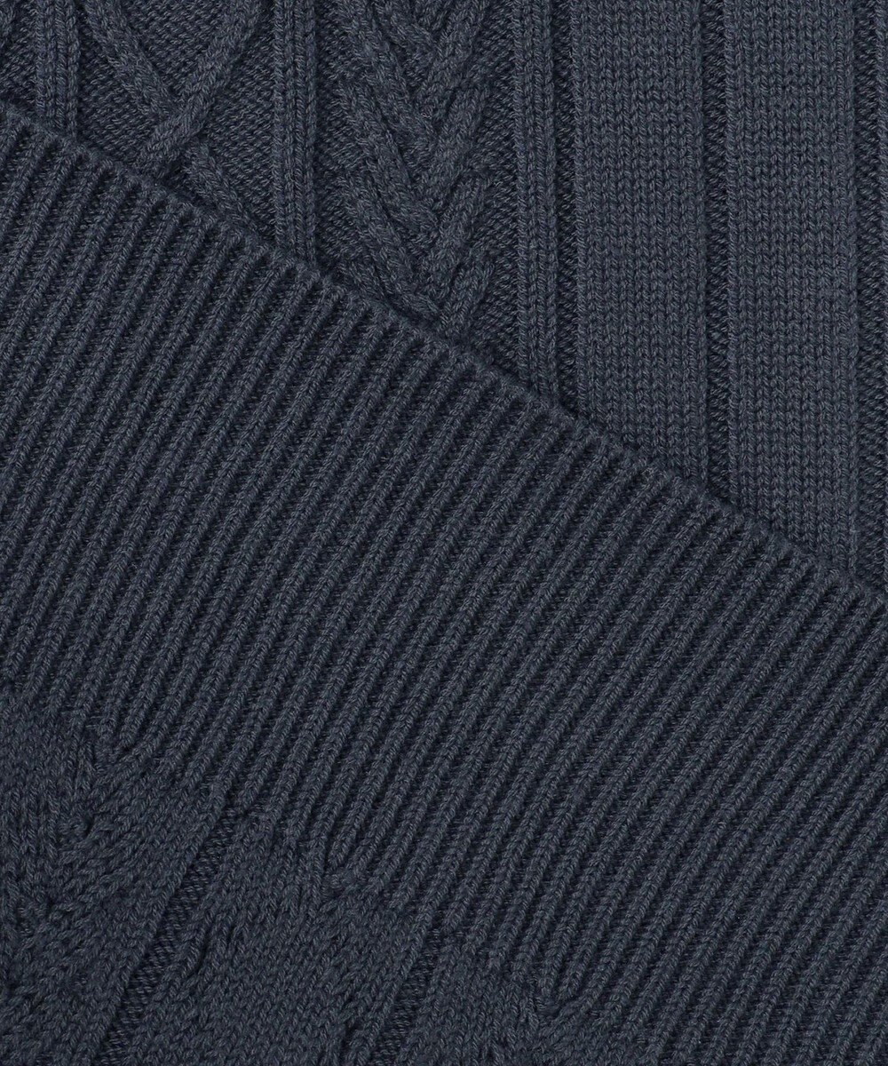 23区GOLF 【MEN】【ウォッシャブル】コットンブレンドニットベスト 