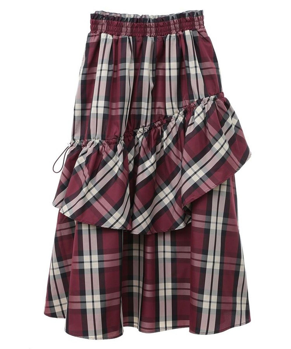 Green Parks ・ＳＵＧＡＲＳＰＯＯＮチェックドロストティアードスカー 