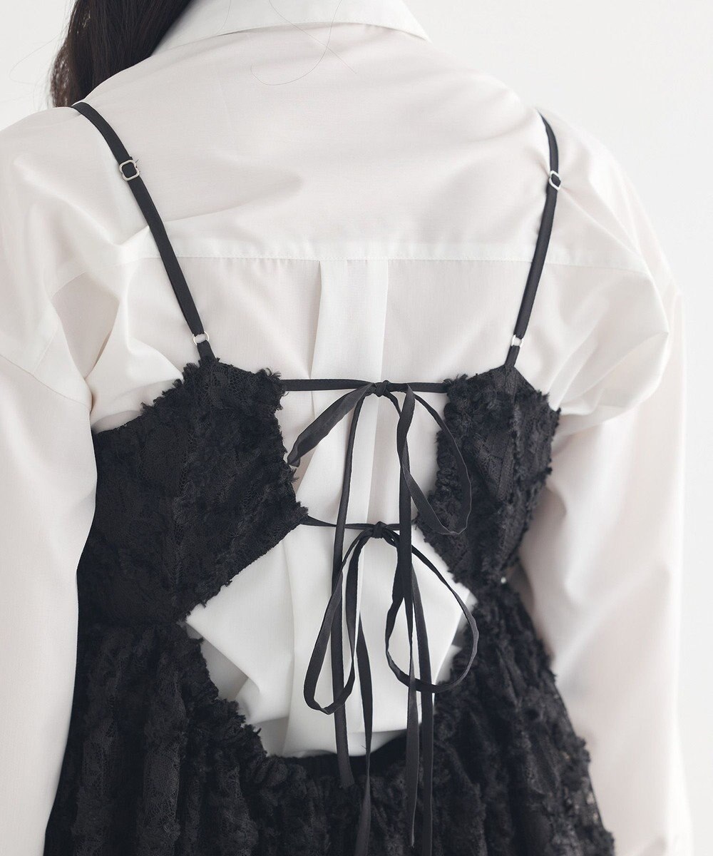 earth music&ecology 【予約】フリンジレースキャミビスチェ 