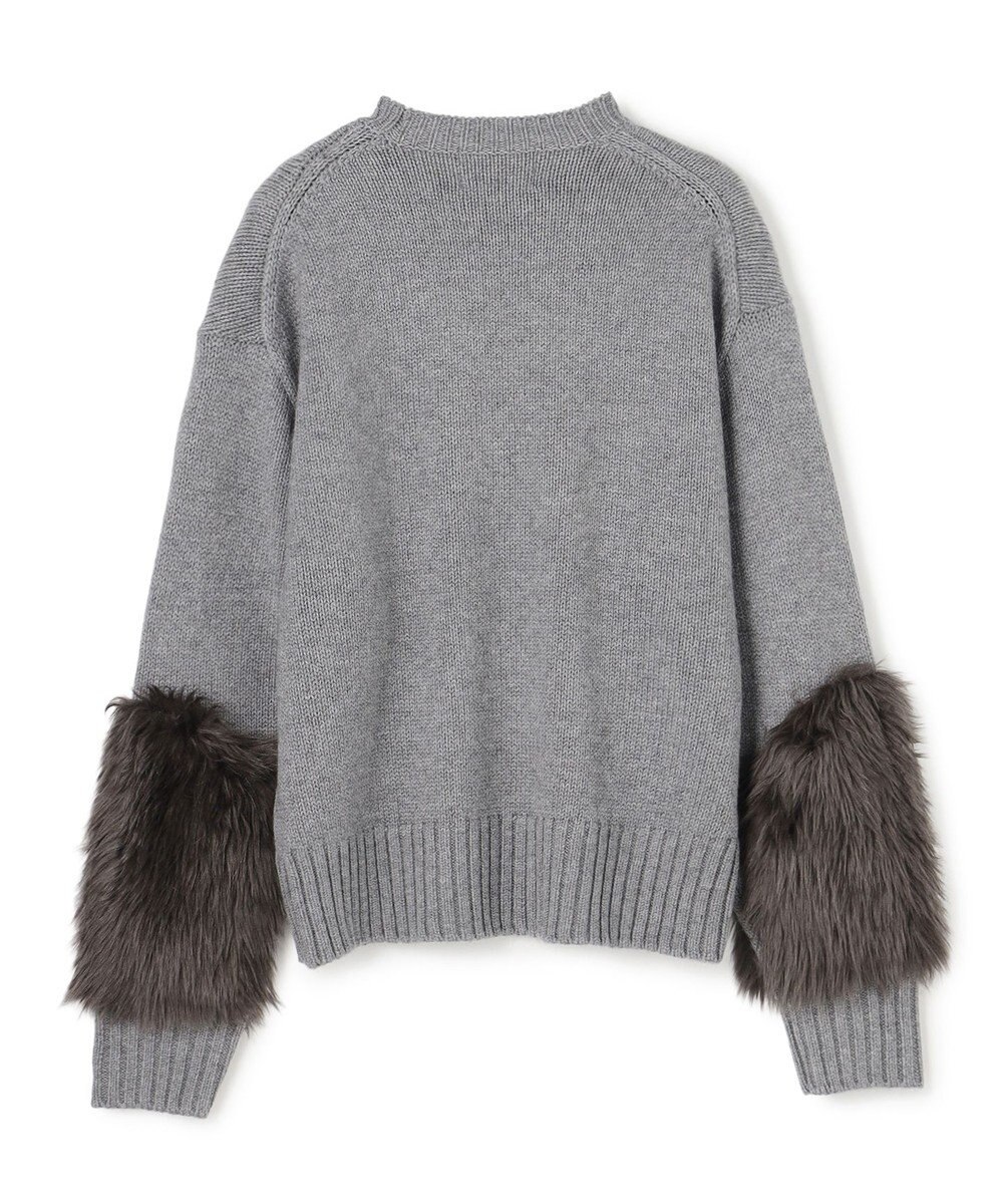 BEIGE， 【洗える・VERY NaVY12月号掲載】CHESTER / フェイクファークルーネックニット 