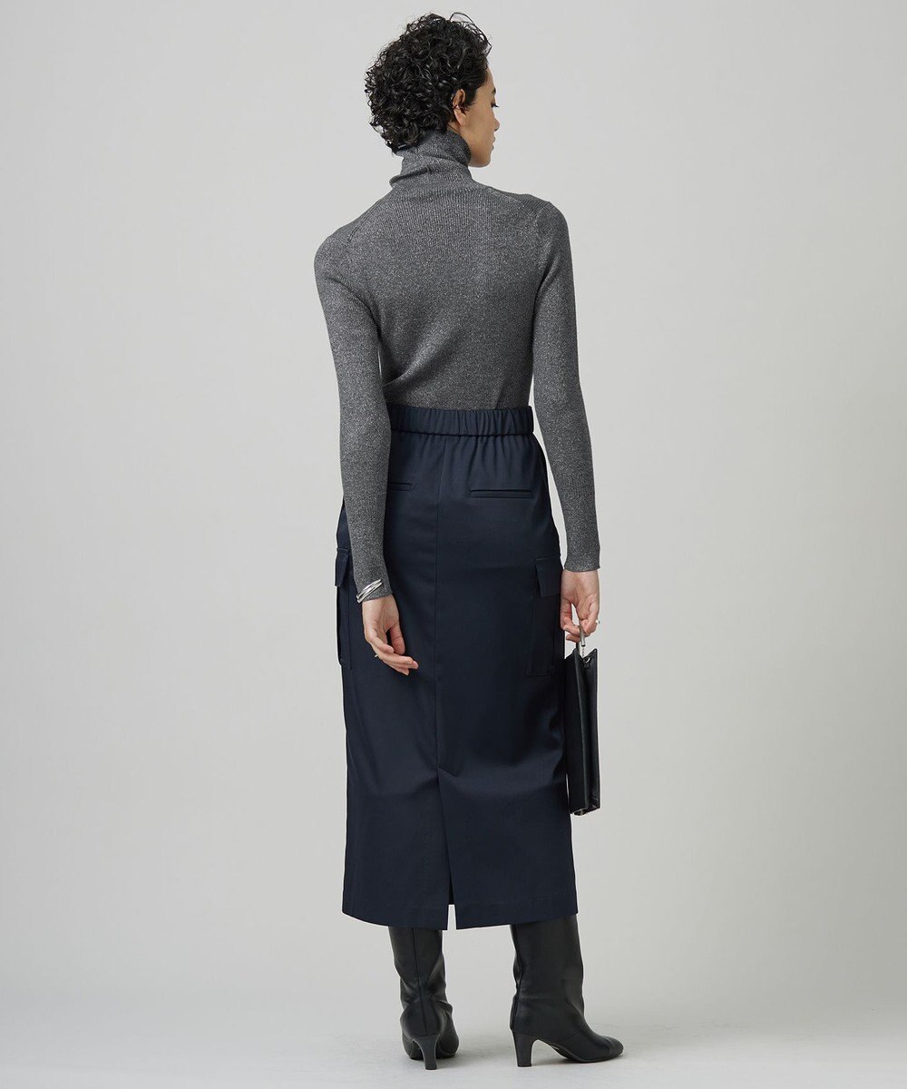 ICB L 【洗える】ウォームサテン カーゴスカート 