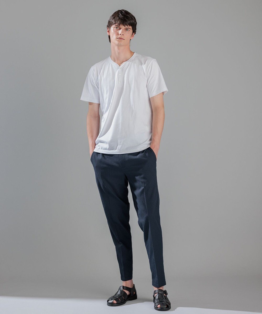 JOSEPH HOMME スビンソフトジャージー　ヘンリーネック半袖カットソー 