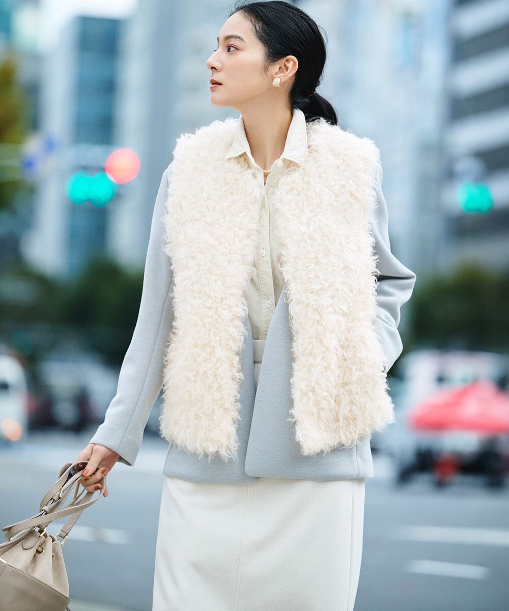 23区 S 【SLOW/一部店舗限定】フェイクファー ジレ 