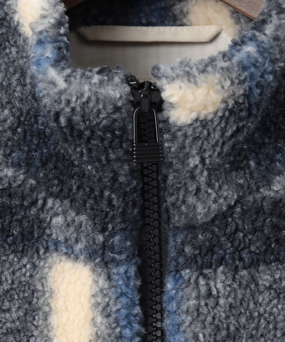 JOSEPH ABBOUD MOUNTAIN 【SPACE／UNISEX】ボアチェック ブルゾン 