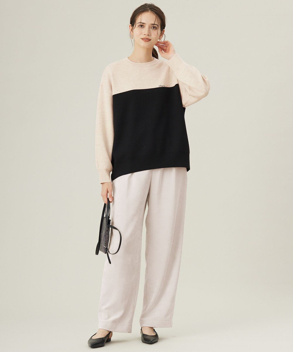 自由区 【カタログ掲載・セットアップ対応・洗える】スムージーブロッキング ニット 