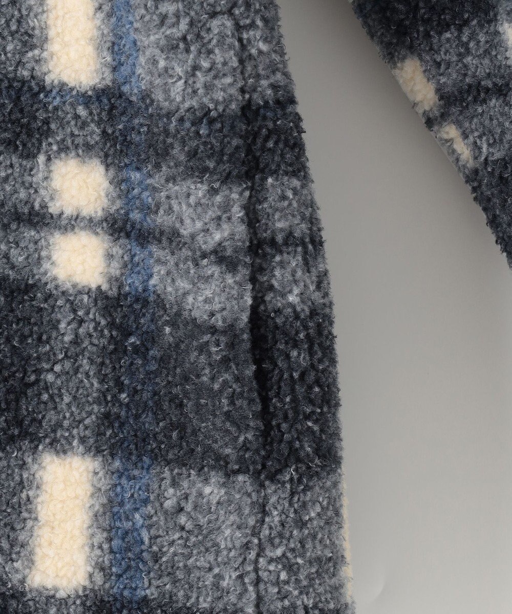 JOSEPH ABBOUD MOUNTAIN 【SPACE／UNISEX】ボアチェック ブルゾン 