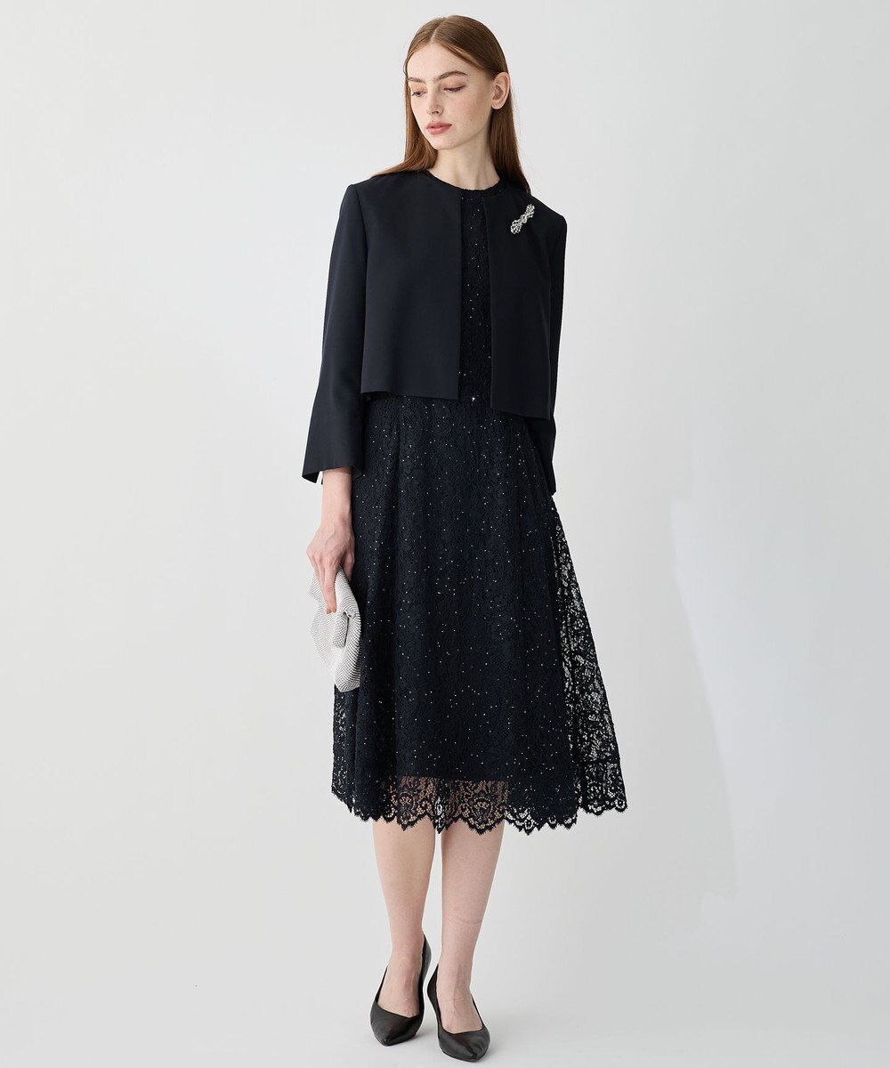 23区 【APPLAUDIR】スパンコールレース ドレス 