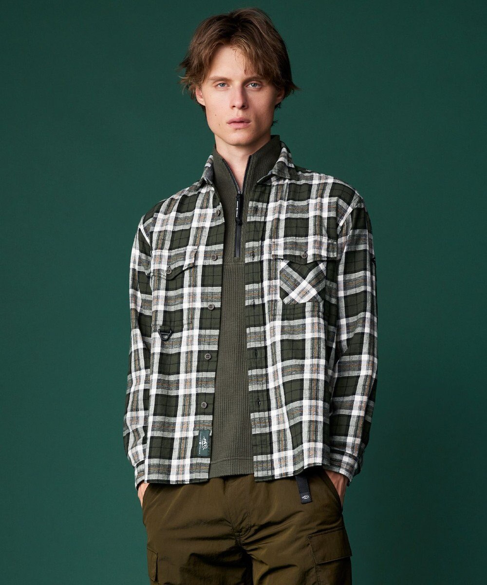 JOSEPH ABBOUD MOUNTAIN 【吸湿発熱/ソフト】ソフトウォームワッフル ハーフジップ カットソー 