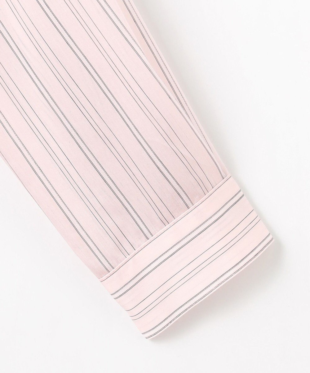 J.PRESS LADIES 【洗える】ランダムストライプ シャツカラー ブラウス 