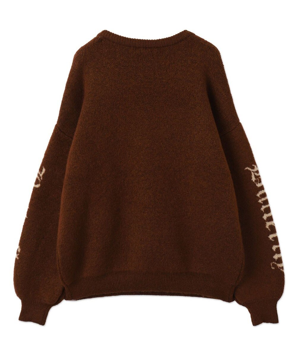 WEGO モチーフグラフィックフラッフィーニットプルオーバー 