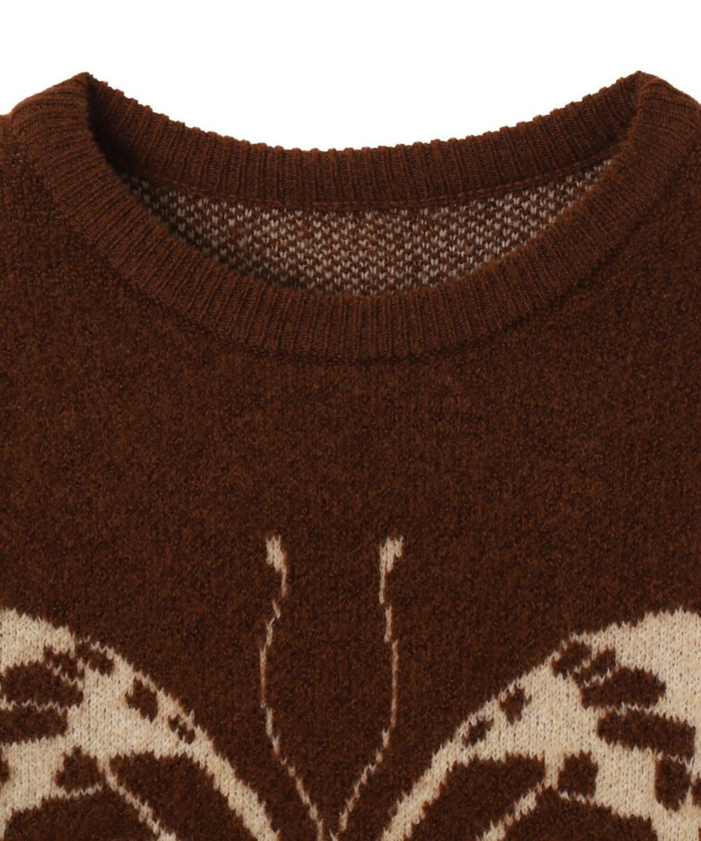 WEGO モチーフグラフィックフラッフィーニットプルオーバー 